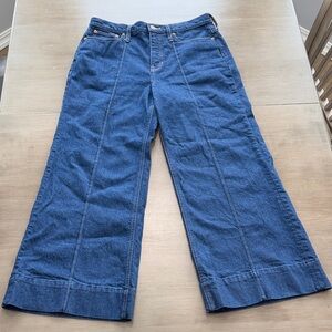 Jcrew High Rise Wide-Leg Blue Jeans